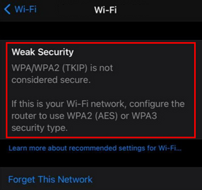 Weak Security WPA WPA2 TKIP