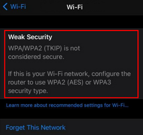 lookup network security wep vs wpa